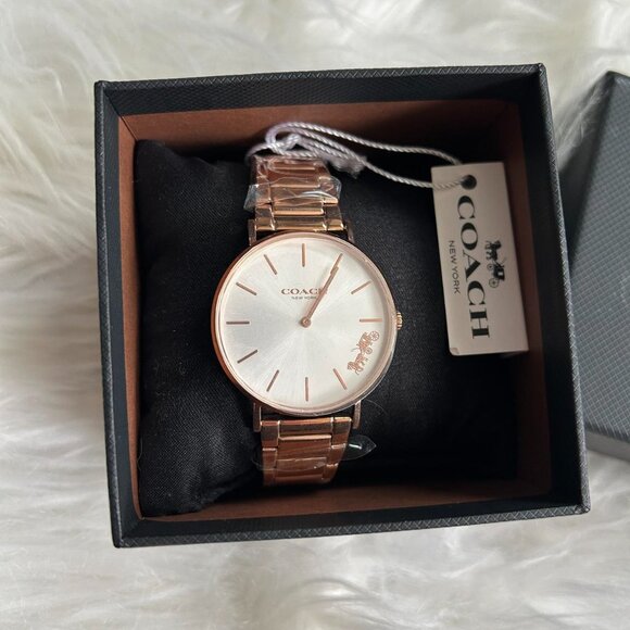 Coach white + rose gold Perry watch main image 5